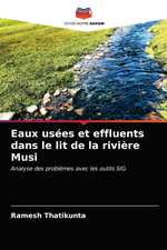 Eaux usées et effluents dans le lit de la rivière Musi