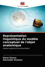 Représentation linguistique du modèle conceptuel de l'objet anatomique