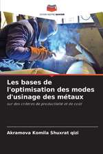 Les bases de l'optimisation des modes d'usinage des métaux