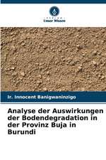 Analyse der Auswirkungen der Bodendegradation in der Provinz Buja in Burundi