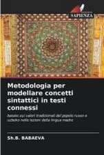 Metodologia per modellare concetti sintattici in testi connessi