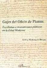 Gajes del oficio de pluma : escribanos e instrumentos públicos en la Edad Moderna