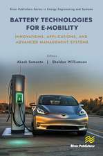 Battery Technologies for E-Mobility: Innovations, Applications, and Advanced Management Systems