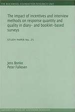 Impact of Incentives and Interview Methods on Response Quantity and Quality in Diary and Booklet-Based Surveys