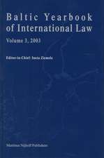 Baltic Yearbook of International Law, Volume 3 (2003)