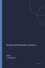 Syntax and Semantics volume 4