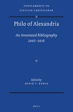 Philo of Alexandria: an Annotated Bibliography 2007-2016