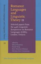 Romance Languages and Linguistic Theory 11