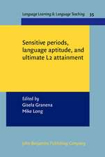 Sensitive periods, language aptitude, and ultimate L2 attainment