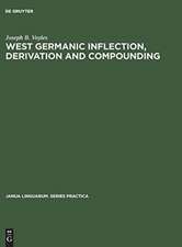 West Germanic Inflection, Derivation and Compounding