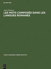 Les mots composés dans les langues romanes