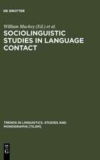 Sociolinguistic Studies in Language Contact: Methods and Cases