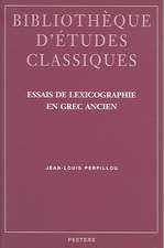 Essais de Lexicographie En Grec Ancien