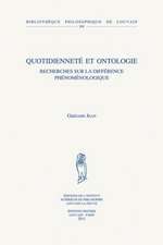 Quotidiennete Et Ontologie