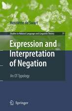 Expression and Interpretation of Negation: An OT Typology