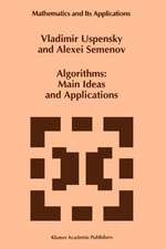 Algorithms: Main Ideas and Applications