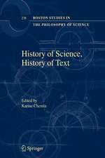 History of Science, History of Text