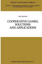 Cooperative Games, Solutions and Applications