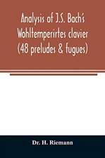 Analysis of J.S. Bach's Wohltemperirtes clavier (48 preludes & fugues)