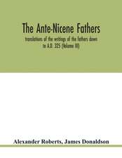 The Ante-Nicene fathers. translations of the writings of the fathers down to A.D. 325 (Volume III)