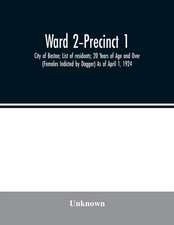 Ward 2-Precinct 1; City of Boston; List of residents; 20 Years of Age and Over (Females Indicted by Dagger) As of April 1, 1924