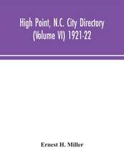 High Point, N.C. City Directory (Volume VI) 1921-22