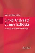 Critical Analysis of Science Textbooks: Evaluating instructional effectiveness