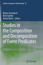 Studies in the Composition and Decomposition of Event Predicates