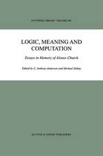 Logic, Meaning and Computation