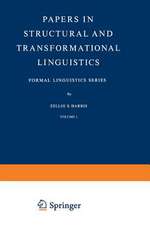 Papers in Structural and Transformational Linguistics