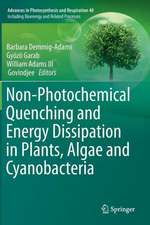 Non-Photochemical Quenching and Energy Dissipation in Plants, Algae and Cyanobacteria