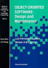 Object-Oriented Software: Design and Maintenance