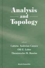 Analysis and Topology