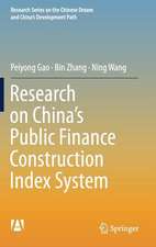 Research on China’s Public Finance Construction Index System