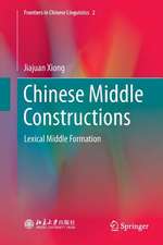 Chinese Middle Constructions: Lexical Middle Formation