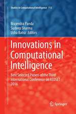 Innovations in Computational Intelligence: Best Selected Papers of the Third International Conference on REDSET 2016