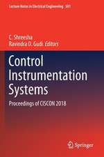 Control Instrumentation Systems: Proceedings of CISCON 2018