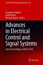 Advances in Electrical Control and Signal Systems: Select Proceedings of AECSS 2019