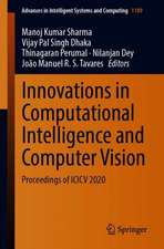 Innovations in Computational Intelligence and Computer Vision: Proceedings of ICICV 2020