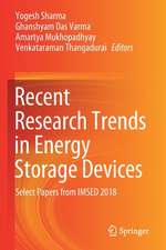 Recent Research Trends in Energy Storage Devices: Select Papers from IMSED 2018