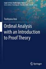 Ordinal Analysis with an Introduction to Proof Theory