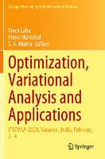 Optimization, Variational Analysis and Applications: IFSOVAA-2020, Varanasi, India, February 2–4