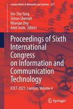 Proceedings of Sixth International Congress on Information and Communication Technology: ICICT 2021, London, Volume 4