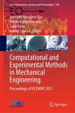 Computational and Experimental Methods in Mechanical Engineering: Proceedings of ICCEMME 2021