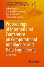 Proceedings of International Conference on Computational Intelligence and Data Engineering: ICCIDE 2021