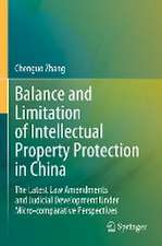 Balance and Limitation of Intellectual Property Protection in China