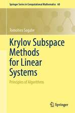 Krylov Subspace Methods for Linear Systems: Principles of Algorithms