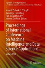 Proceedings of International Conference on Machine Intelligence and Data Science Applications: MIDAS 2020