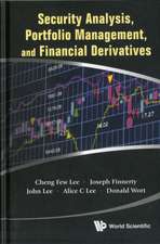 Security Analysis, Portfolio Management, and Financial Derivatives