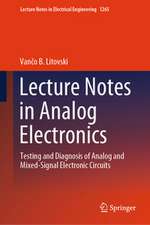 Lecture Notes in Analog Electronics